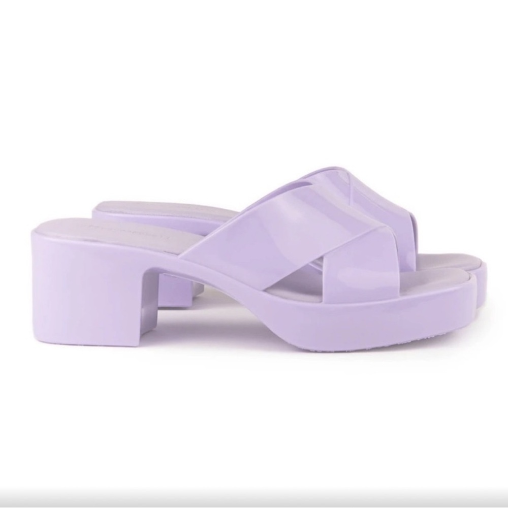 New Jeffrey Campbell Bubblegum Mule Sandals in Purple